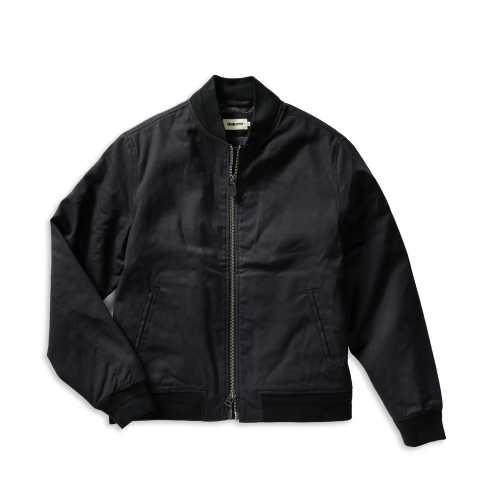 Taylor Stitch - Men's Black Bomber Jacket (Size 38)